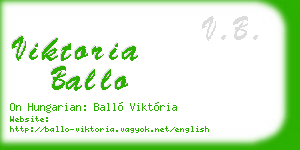 viktoria ballo business card