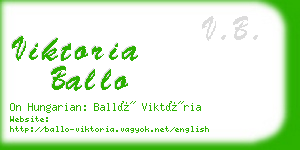 viktoria ballo business card